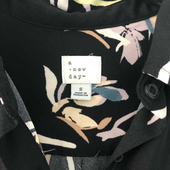 A New Day Black Button Down Dress - Picture 3 of 7